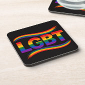 LGBT-Stolz-Regenbogen-Design Getränkeuntersetzer (Linke Seite)