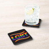 LGBT-Stolz-Regenbogen-Design Getränkeuntersetzer (Rechte Seite)