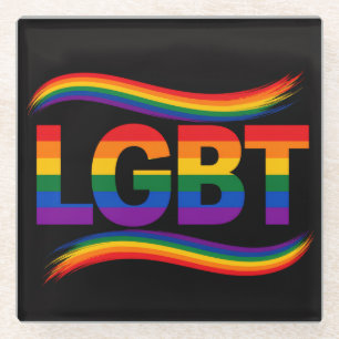 LGBT-Stolz-Regenbogen-Design Glasuntersetzer