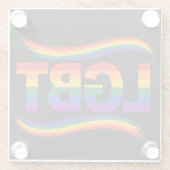 LGBT-Stolz-Regenbogen-Design Glasuntersetzer (Rückseite)