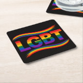 LGBT-Stolz-Regenbogen-Design Rechteckiger Pappuntersetzer (angewinkelt)