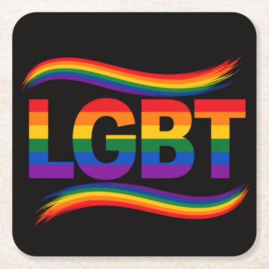 LGBT-Stolz-Regenbogen-Design Rechteckiger Pappuntersetzer (Vorderseite)
