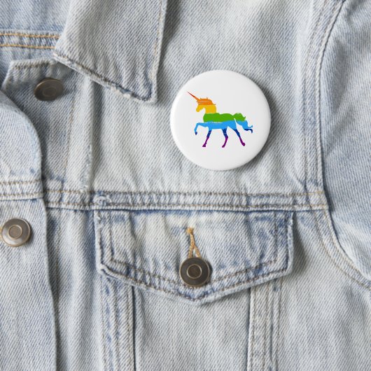 LGBT Stolz-Regenbogen-Einhorn-Knopf Button (Beispiel)