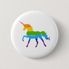 LGBT Stolz-Regenbogen-Einhorn-Knopf Button