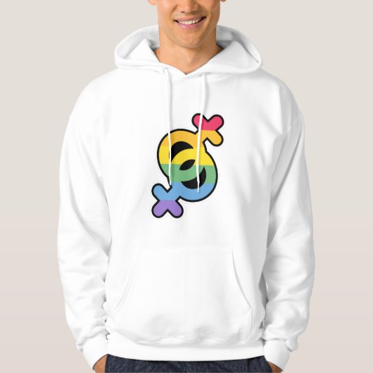 LGBT+Stolz. Regenbogen. Hoodie (Vorderseite)