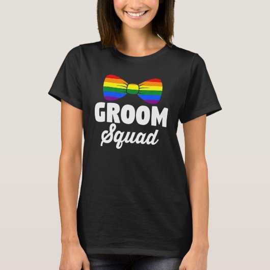 LGBT Stolz Regenbogen Junggesellenabschied Schwule T-Shirt (Vorderseite)