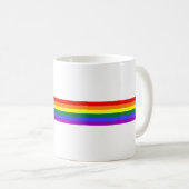 LGBT Stolz-Regenbogen Kaffeetasse (VorderseiteRechts)