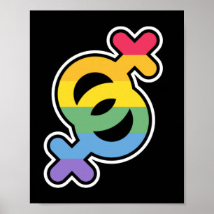 LGBT+Stolz. Regenbogen. Poster
