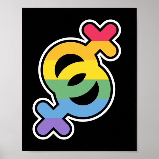 LGBT+Stolz. Regenbogen. Poster (Vorne)