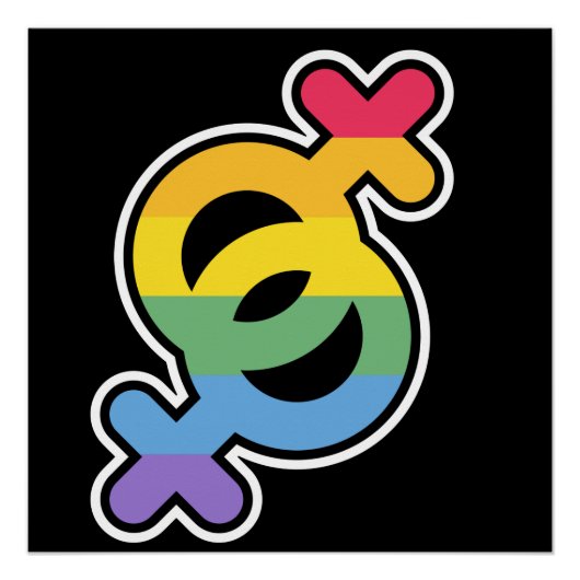 LGBT+Stolz. Regenbogen. Poster (Vorderseite)