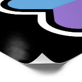 LGBT+Stolz. Regenbogen. Poster (Ecke)