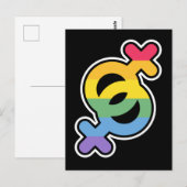 LGBT+Stolz. Regenbogen. Poster Postkarte (Vorne/Hinten)