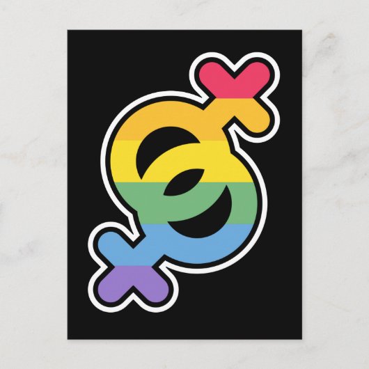 LGBT+Stolz. Regenbogen. Poster Postkarte (Vorderseite)