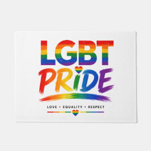 LGBT-Stolz-Regenbogen-Typografie Fußmatte