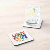 LGBT-Stolz-Regenbogen-Typografie Getränkeuntersetzer (Rechte Seite)