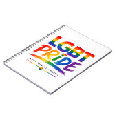 LGBT-Stolz-Regenbogen-Typografie Notizblock (Linke Seite)