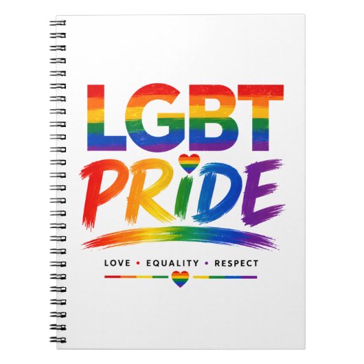 LGBT-Stolz-Regenbogen-Typografie Notizblock (Vorderseite)