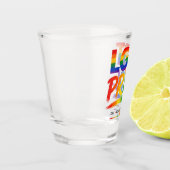 LGBT-Stolz-Regenbogen-Typografie Schnapsglas (Links)