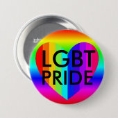 LGBT 'Stolz' Regenbogenfarben Knopf Button (Vorne & Hinten)