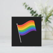 LGBT+Stolz. Regenbogenflagge Karte (Stehend Vorderseite)