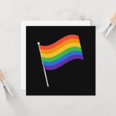 LGBT+Stolz. Regenbogenflagge Karte (Vorderseite/Rückseite Beispiel)