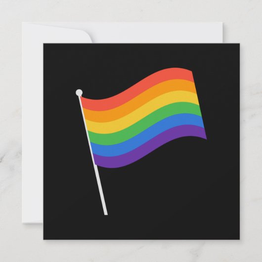 LGBT+Stolz. Regenbogenflagge Karte (Vorderseite)