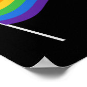 LGBT+Stolz. Regenbogenflagge Poster (Ecke)