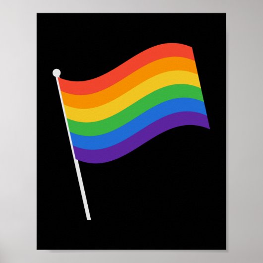 LGBT+Stolz. Regenbogenflagge Poster (Vorne)