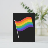 LGBT+Stolz. Regenbogenflagge Postkarte (Stehend Vorderseite)