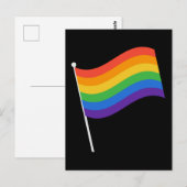 LGBT+Stolz. Regenbogenflagge Postkarte (Vorne/Hinten)