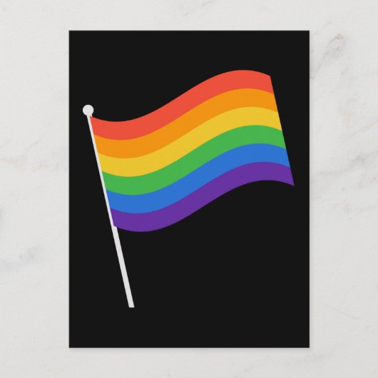 LGBT+Stolz. Regenbogenflagge Postkarte (Vorderseite)