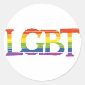 LGBT-Stolz Runder Aufkleber (Vorderseite)