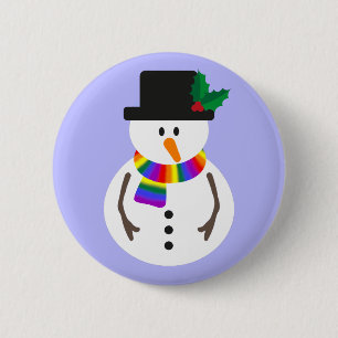 LGBT+ Stolz-Schneemann-Knopf Button