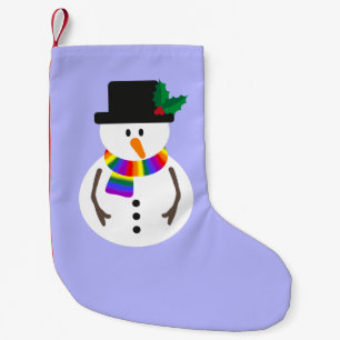 LGBT+ Stolz Schneemann Strumpf Kleiner Weihnachtsstrumpf