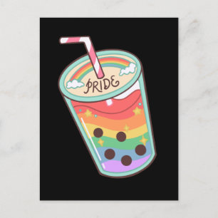 LGBT+Stolz. Schütteln der Regenbogen-Liebe. Postkarte