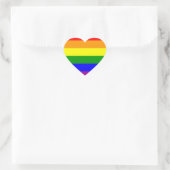 LGBT+Stolz- schwul. Herz Regenbogen. Herz-Aufkleber (Tasche)