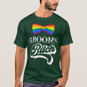 LGBT Stolz Schwule Junggesellenparty Bräutigam Ver T-Shirt