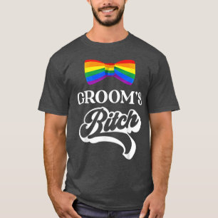 LGBT-Stolz Schwule Junggesellenparty Bräutigam Ver T-Shirt