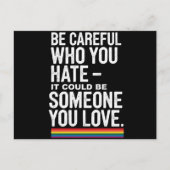 LGBT Stolz seien Sie vorsichtig, wen Sie lustige Z Postkarte (Vorderseite)