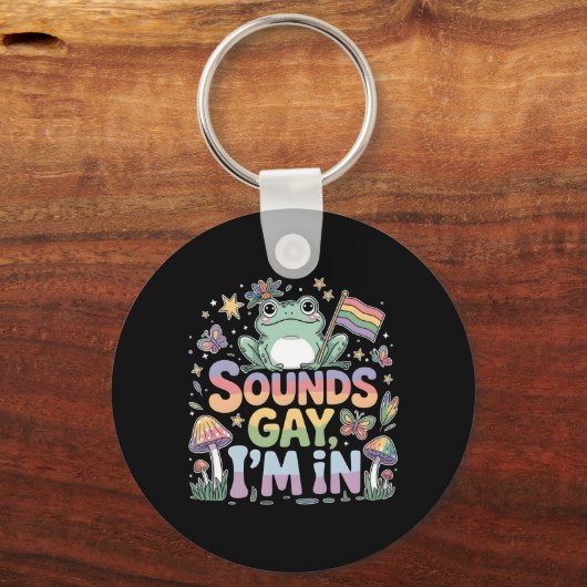 LGBT stolz Sounds Gay I bin in Schlüsselanhänger (Vorderseite)