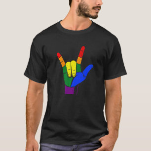 LGBT-stolz soziale Bewegung Frauen Händezeichnen T-Shirt