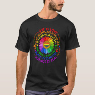 LGBT-Stolz Soziale Bewegung Frauen Liebe Sunflove T-Shirt