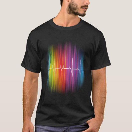 Lgbt Stolz-T - Shirt - Regenbogen-Impuls (Vorderseite)