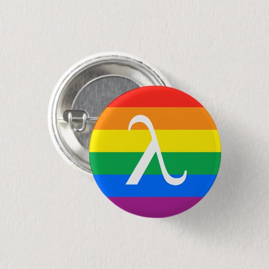 LGBT-Stolz und Aktivismus Lambda Button (Vorne & Hinten)