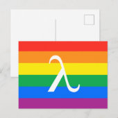 LGBT-Stolz und Aktivismus Lambda Postkarte (Vorne/Hinten)