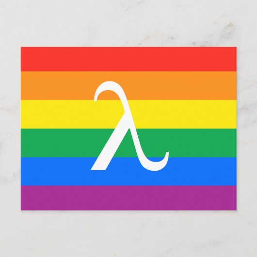 LGBT-Stolz und Aktivismus Lambda Postkarte (Vorderseite)