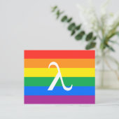 LGBT-Stolz und Aktivismus Lambda Postkarte (Stehend Vorderseite)