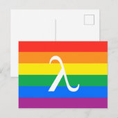 LGBT-Stolz und Aktivismus Lambda Postkarte (Vorne/Hinten)