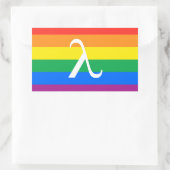 LGBT-Stolz und Aktivismus Lambda Rechteckiger Aufkleber (Tasche)