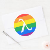 LGBT-Stolz und Aktivismus Lambda Runder Aufkleber (Umschlag)